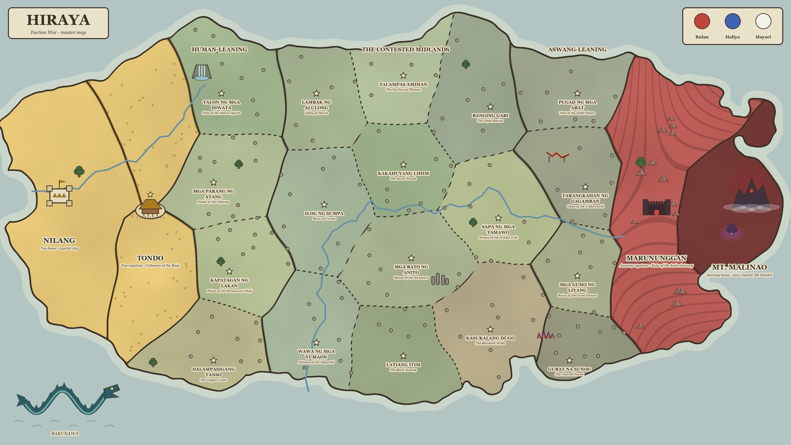 A map of the islands of Hiraya